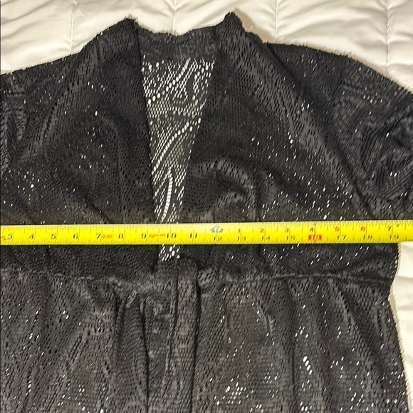 Black Tie Front 3/4 Sleeve Swim
Cover Up - Picture 2 of 8